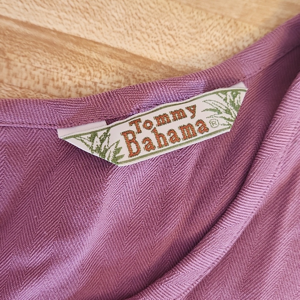 TOMMY BAHAMAS 100% Silk Keyhole Dahlia Midi Dress, Size S - Picture 5 of 9
